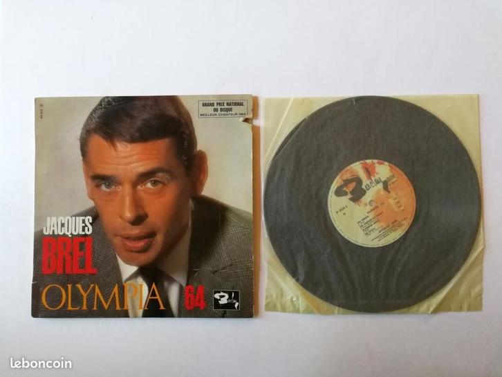 Jacques Brel - Olympia 64 - 33 toeren 25 cm vinyl (zeldzaam), Verzamelen, Muziek, Artiesten en Beroemdheden, Nieuw, Cd of Plaat
