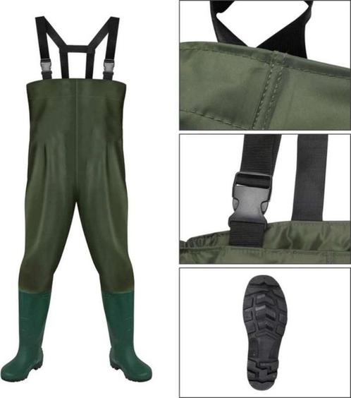 Vissersbroek/waadbroek met vaste laarzen ,nieuw, 25euro, Watersport en Boten, Hengelsport | Algemeen, Nieuw, Kleding, Ophalen