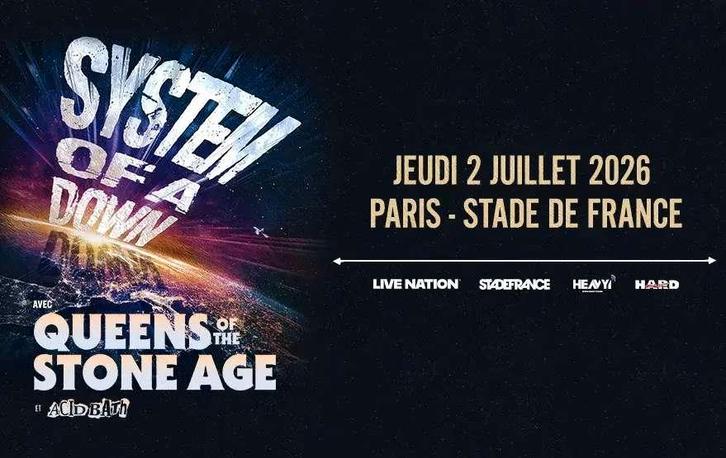 System of a down - 2 places - 2 juillet 2025, Tickets en Kaartjes, Evenementen en Festivals, Twee personen