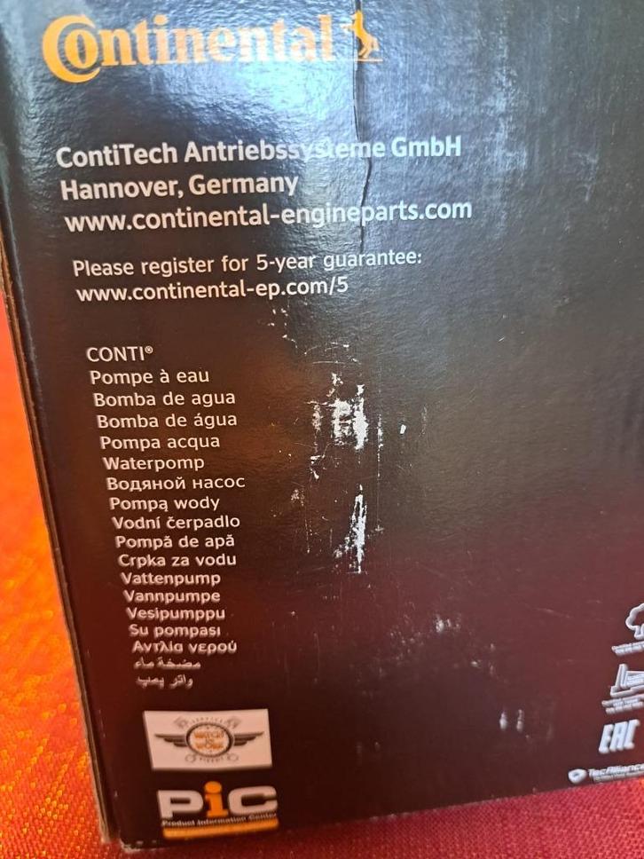 VW / Continental waterpomp en distributieriem, Auto-onderdelen, Motor en Toebehoren, Volkswagen, Nieuw, Verzenden