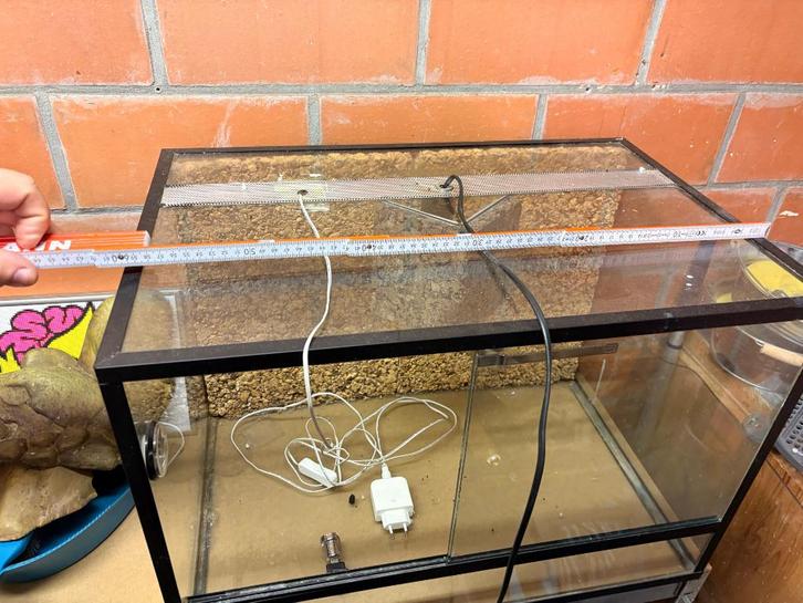 Terrarium 6Ox40x40, Dieren en Toebehoren, Reptielen en Amfibieën | Toebehoren, Gebruikt, Terrarium of Paludarium, Ophalen