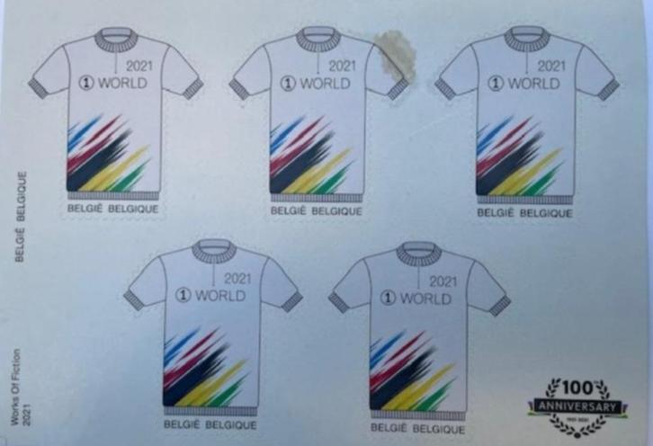 WK wielrennen postzegelset 2021, Sport en Fitness, Wielrennen, Nieuw, Overige typen, Ophalen of Verzenden