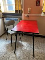 Table de cuisine vintage formica et chaise, Maison & Meubles, Enlèvement, Comme neuf