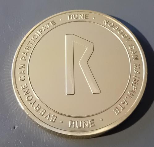 fysieke cryptomunt Rune, Postzegels en Munten, Munten en Bankbiljetten | Verzamelingen, Munten, Ophalen of Verzenden
