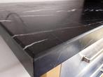 Antraciet marmeren tafelblad 155x65cm, Maison & Meubles, Pièces pour table, Marmer, 150 à 200 cm, Comme neuf, 50 à 100 cm