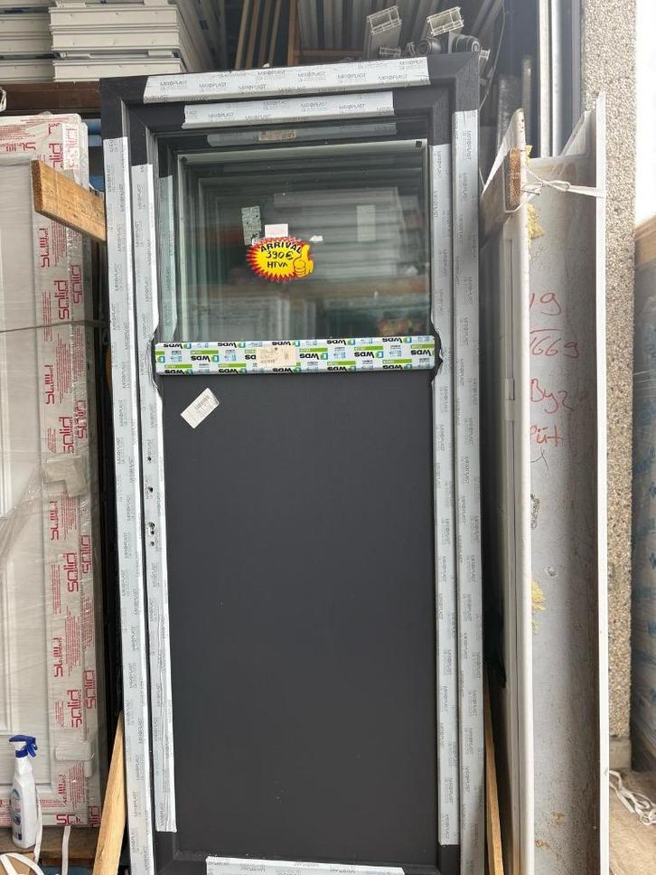 Antracietgrijze pvc deurgreep ral 7016 inbegrepen!!, Doe-het-zelf en Bouw, Glas en Ramen, Nieuw, Ophalen