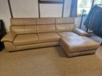 TAUPE BUFFELLEDEREN HOEKSALON AFM 300 X 180, Huis en Inrichting, Ophalen, Gebruikt, Leer