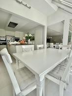 Table blanche extensible et élégante (style classique), Ophalen, 100 tot 150 cm, 50 tot 100 cm, Zo goed als nieuw