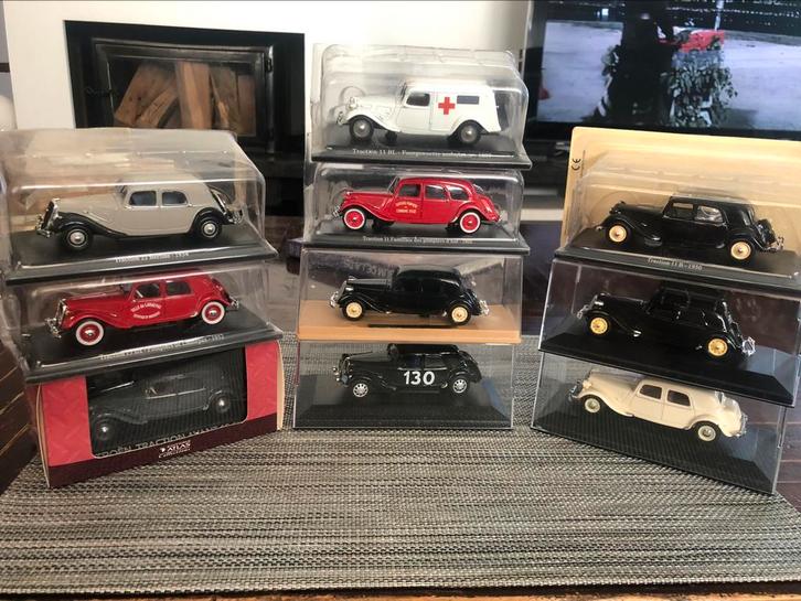 lot collection Citroën traction solido éditions atlas, Hobby en Vrije tijd, Modelauto's | 1:43, Zo goed als nieuw, Auto, Solido
