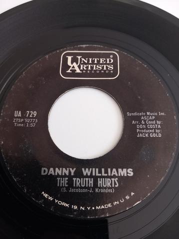 DANNY WILLIAMS.  THE THUTH HURTS . POPCORN OLDIES USA 45T, Enlèvement ou Envoi, Comme neuf