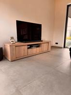 Houten TV-meubel 197x50x50 cm - oak grijs, Ophalen, Gebruikt, Modern, landelijk, 150 tot 200 cm