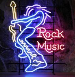 Rock Music neon en veel andere USA gameroom decoratie neons, Ophalen of Verzenden, Nieuw, Lichtbak of (neon) lamp