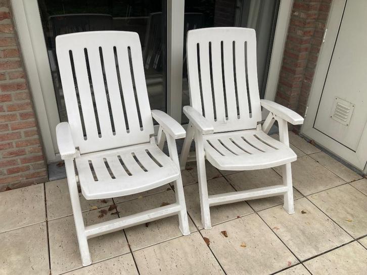 2 tuinstoelen opklapbaar, Tuin en Terras, Tuinstoelen, Gebruikt, Kunststof, Inklapbaar, Ophalen