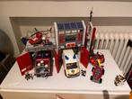 Playmobil brandweer kazerne + brandweerwagen + ziekenwagen, Ophalen, Zo goed als nieuw, Complete set