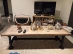 Steigerhouten salontafel. L 1,40m - B 54 cm - H 40 cm, Huis en Inrichting, Ophalen, Zo goed als nieuw, Overige materialen