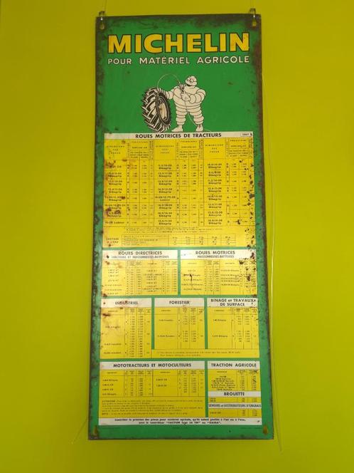Michelin (landbouw) bord 1967, Verzamelen, Merken en Reclamevoorwerpen, Gebruikt, Reclamebord, Ophalen