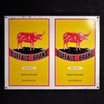 Oud Reclamebord BUFFALO BRAND Mozzarella 1963 Blik Verblifa, Verzamelen, Verzenden, Gebruikt, Reclamebord