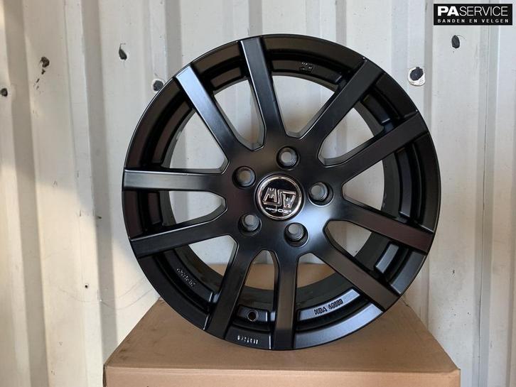 4x Matzwarte MSW 22 Matzwarte velgen 5*114.3, Auto-onderdelen, Banden en Velgen, Velg(en), Gebruikt, Ophalen of Verzenden