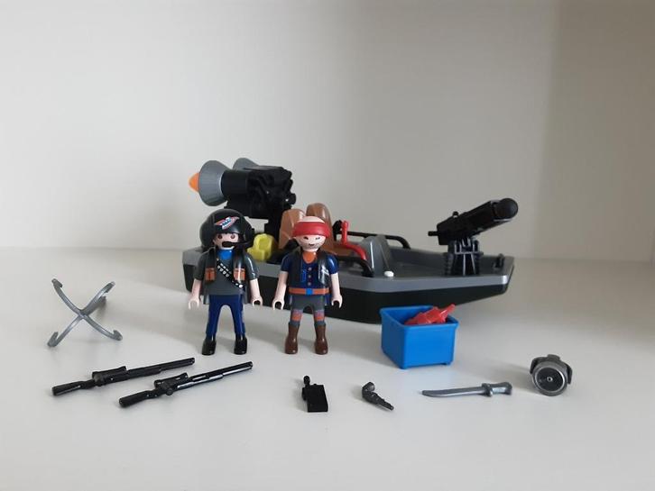 PLaymobil schattenjagers met boot en kanon, Kinderen en Baby's, Speelgoed | Playmobil, Zo goed als nieuw, Complete set, Verzenden