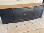 Buffet bois clair et noir, Maison & Meubles, Avec porte(s), 200 cm ou plus, Enlèvement, Utilisé