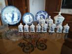 Delfts blauw kruidenpotje borden, Antiquités & Art, Antiquités | Services (vaisselle) complet, Enlèvement