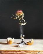 Kunsthandel Gennep - "Zilveren Vaasje Met Distel", Antiek en Kunst, Kunst | Schilderijen | Modern, Ophalen of Verzenden