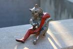 Standbeeld van de kat in laarzen in brons . BERGMANN, Ophalen, Brons