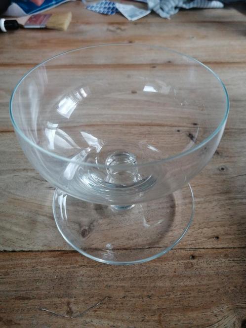 Glazen dessert schaaltje, Huis en Inrichting, Woonaccessoires | Stolpen, Zo goed als nieuw, Ophalen of Verzenden