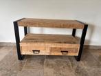 Eiken console kast. Met stalen frame. (Gekocht op Huus), Ophalen, Zo goed als nieuw