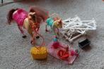 Barbie paarden met hek, Kinderen en Baby's, Speelgoed | Poppen, Gebruikt, Ophalen of Verzenden, Barbie