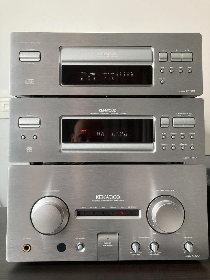Kenwood hifi keten met A-1001 versterker + cd + tuner, Audio, Tv en Foto, Stereoketens, Zo goed als nieuw, Cd-speler, Tuner of Radio