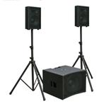 Actieve speakers 500W RMS Full set 15'' sub + 2 x 1O'' top, Audio, Tv en Foto, Luidsprekerboxen, Ophalen, Gebruikt, Subwoofer