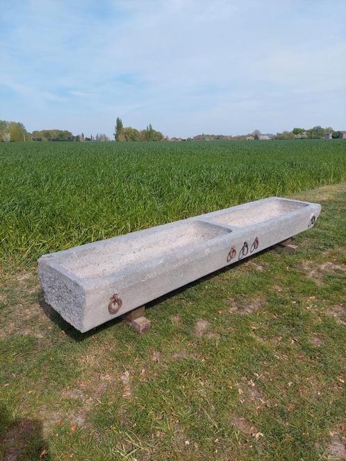 19de eeuwse dubbele arduinen paardentrog, Tuin en Terras, Bloembakken en Plantenbakken, Steen, Ophalen