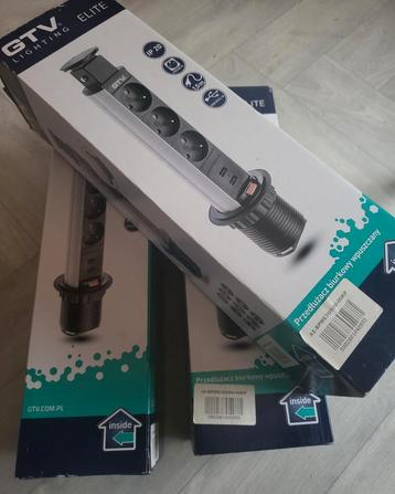 Inbouw Pop-Up Tafelblad Stekkerdoos met 2USB en 3stopcontact beschikbaar voor biedingen