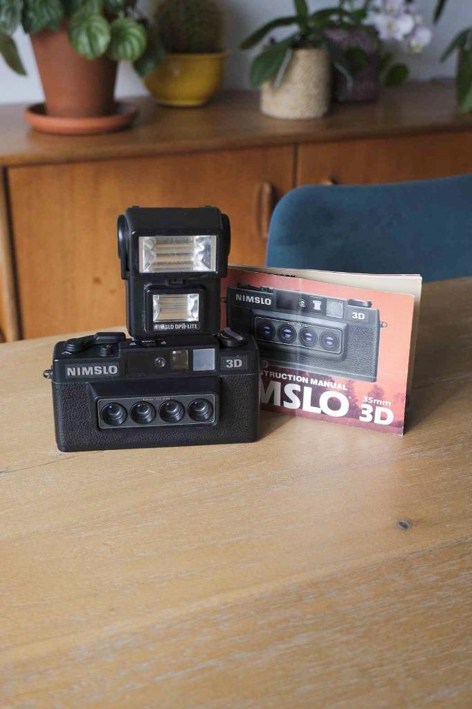 Nimslo 3D + flash + Manuel, Audio, Tv en Foto, Fotocamera's Analoog, Zo goed als nieuw, Compact, Overige Merken, Verzenden