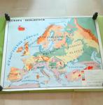 Vintage schoolkaart Europa: Fysisch & Geologisch, Antiek en Kunst, Antiek | Schoolplaten, Ophalen of Verzenden, Aardrijkskunde