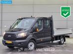 Ford Transit 105pk Euro6 Open Laadbak Dubbel Cabine Trekhaak, Auto's, Bestelwagens en Lichte vracht, Euro 6, 4 cilinders, Zwart