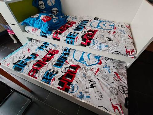 1 persoonsbed met logeerbed onderin., Kinderen en Baby's, Kinderkamer | Bedden, Zo goed als nieuw, Ophalen