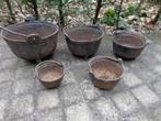 set gietijzeren bloemen hangers, Ophalen, Gebruikt