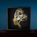 Moeder Natuur 23kt goud verguld kunstwerk in lijst, Ophalen of Verzenden