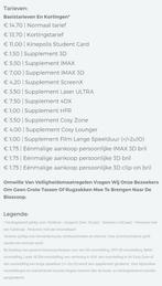 Cinema Kinepolis aan €10 per ticket, Tickets & Billets, Trois personnes ou plus, Ne s'applique pas, Billet gratuit pour tous les films