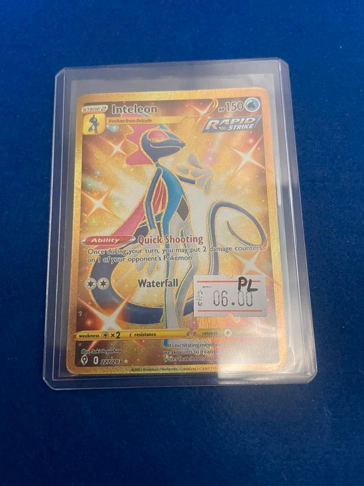 Inteleon 227 evs, Hobby en Vrije tijd, Verzamelkaartspellen | Pokémon, Zo goed als nieuw, Ophalen of Verzenden