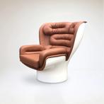 Cognac Elda chair Joe Colombo for Longhi Italy-Showroommodel, Ophalen, 75 tot 100 cm, Zo goed als nieuw, 75 tot 100 cm