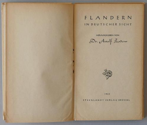 Flandern in deutscher Sicht (Dr Astolf Zadow), Livres, Histoire nationale, Utilisé, 20e siècle ou après, Enlèvement ou Envoi