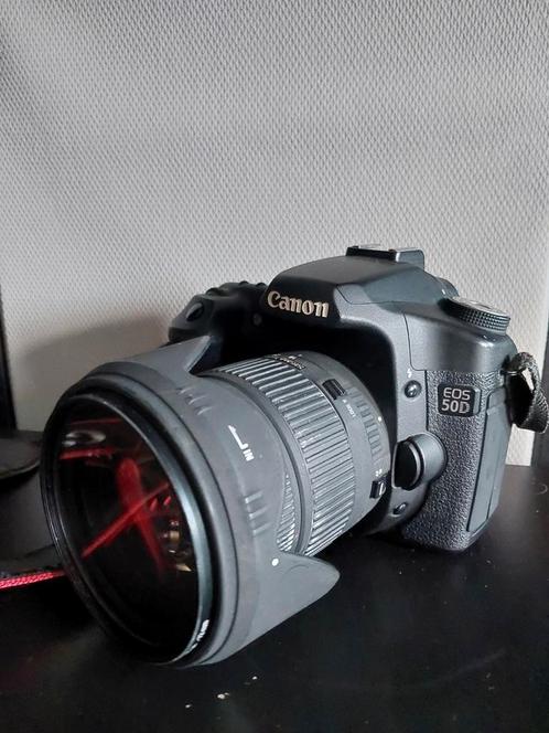 Canon 50D met Sigma 18-50mm 2.8 en Canon Speedlite 430EX II, Audio, Tv en Foto, Fotocamera's Digitaal, Gebruikt, Spiegelreflex