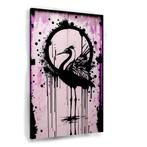 Toile Banksy Flamingo 40 x 60 cm - 18 mm., Moins de 50 cm, Envoi, Création originale, 50 à 75 cm