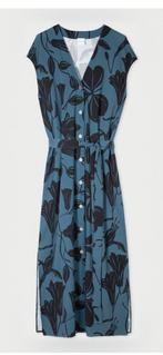Amper gedragen blauw/grijze midaxi jurk van Paul Smith., Blauw, Maat 42/44 (L), Paul Smith, Ophalen of Verzenden