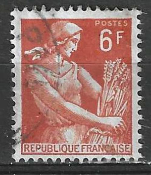 Frankrijk 1957/1959 - Yvert 1115 - Type Moissonneuse (ST), Postzegels en Munten, Postzegels | Europa | Frankrijk, Gestempeld, Verzenden