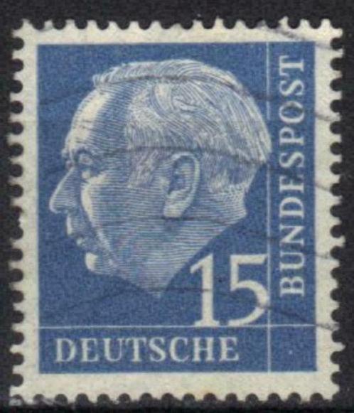 Duitsland Bundespost 1953-1954 - Yvert 68 - Heuss (ST), Timbres & Monnaies, Timbres | Europe | Allemagne, Affranchi, Envoi