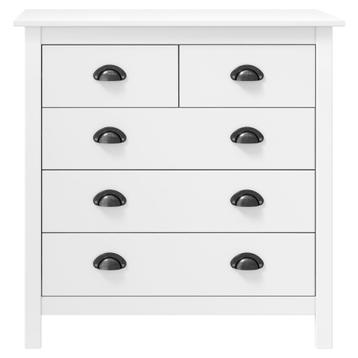 Dressoir Hill 79x40x80 cm massief grenenhout wit beschikbaar voor biedingen